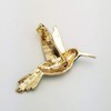 HAISWET - Broche esmaltado con diseño de colibrí con diamantes