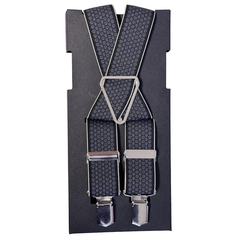 Lloyd Braces 35 mm Patterned 2-Stripes Crossed Metal Cross Size