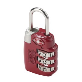 Lewis N. Clark TSA 3 Dial Combination Lock, Red