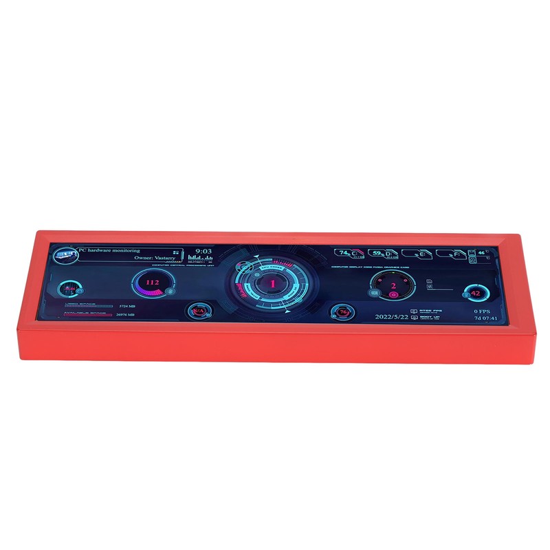 8.8 Inch PC Temperature Display Professional HD IPS 1920x480 LCD