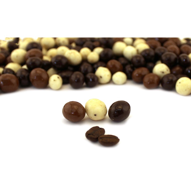LaetaFood Chocolate Covered Espresso Beans Coffee Tricolor Bulk Candy (1