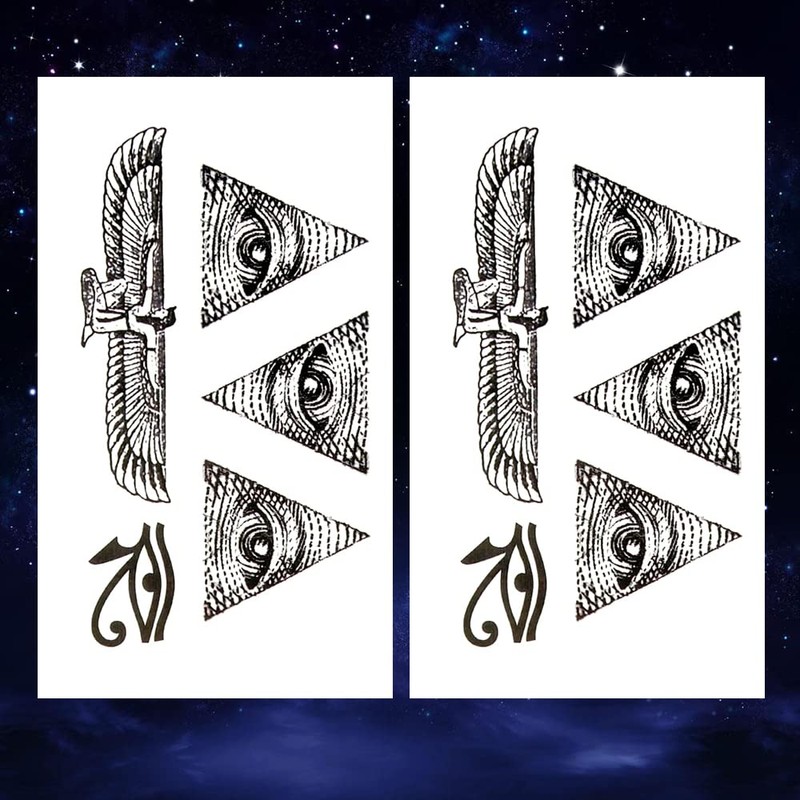 Oottati Small Cute Temporary Tattoo God Eye Horus Egypt (2