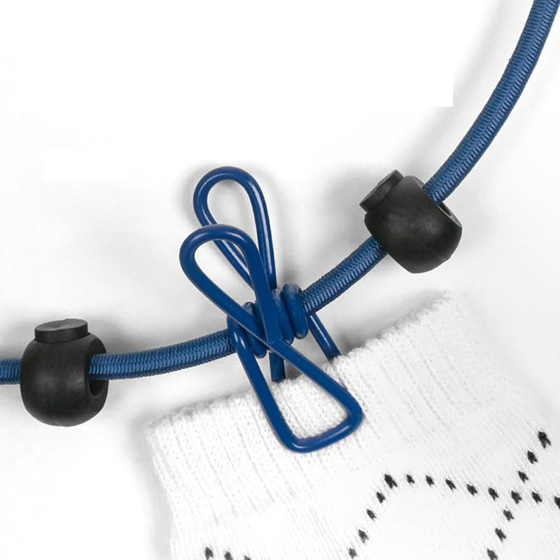 LeTradeJP Laundry Rope, Clothesline for Travel, with 12 Clips, For