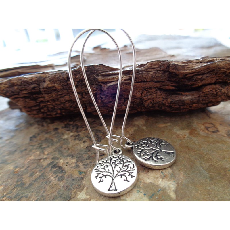 ✿ Ethnic forest tree of life disc ✿ long hook