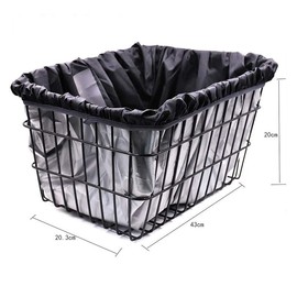 Bicycle Basket Cover, Bicycle Basket Cover, Waterproof, Thick, Durable, Large, Waterproof, Protective Cover, Front Basket Cover, Bicycle Basket Liner, Easy to Install, Large Bicycle, Bicycle Accessories, Front and Rear Use, 43*20*20