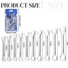 FdcLixuvol Mini Adjustable Combination Wrench Set, 10 Pieces 4-11mm Carbon