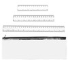 Plastic Ruler Set Clear Transparent Straight Ruler 15cm/30cm 6inch 12inch