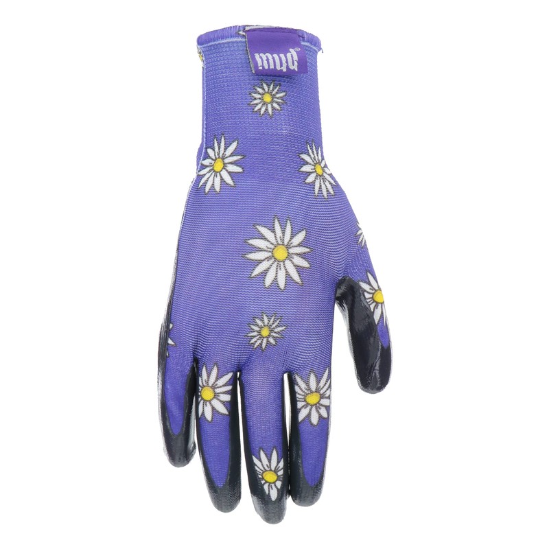 Simply MUD Grip Women's Daisy Printed Nitrile Coated Palm Garden