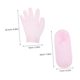 Ipetboom 1Set Moisturizing Gloves and Socks for Women Soft Elastic Spa Gloves and Moisturizing Socks for Dry Cracked Hands for Travel and Beach Activities Duo