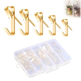 Heavy Duty Picture Hooks, 120 PCS Picture Hooks Picture Hanging Kit, Picture Hanging Hooks for Hard Walls Photo Hooks Picture Hanging Kit for Hard Walls