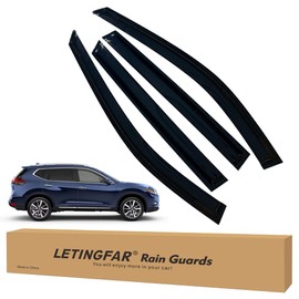 LETINGFAR LETINGFAR Window Visors Rain Guards for Nissan Rogue 2014 2015 2016 2017 2018 2019 2020 Accessories, Wind Deflectors Vent Shades for Nissan Rogue (Not for Rogue Sport Models)