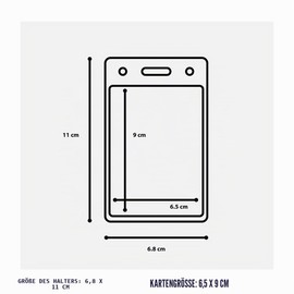 CKB Ltd 10x Show Clear Vertical ID Badge Card Plastic Pocket Holder Pouchs 109 x 69mm