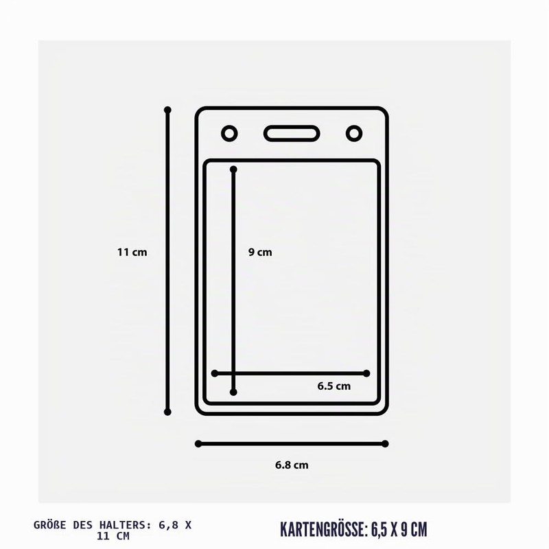 CKB Ltd 10x Show Clear Vertical ID Badge Card Plastic