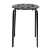 Pinelicorn 10 Pack Black Plastic Stack Round Stools 17.7In Backless