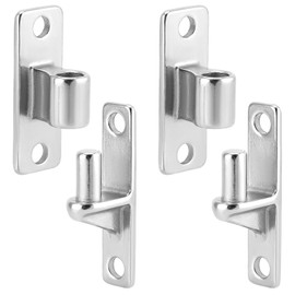 QWORK Farm Fence Gate Hinges, 4-Pieces 304 Stainless Steel Wall Mount Gate Hinges, 600lbs Capacity, for Fence, Barn, Square Wooden Posts