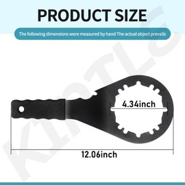 KINTLE Sink Drain Wrench Compatible with Strainer Lock Nuts & Drop-in Shower Drains, for Hex Nuts and all 4, 6 and 8 Locking Nnuts on Strainer Drains, MOH-1BS