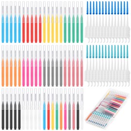 lanjue 355 Pieces Braces Flossers for Braces, Interdental Brush Soft Dental Floss Picks Braces Cleaning Kit Toothpick Dental Brush Braces Teeth Flossers Brushes for Tooth Cleaner(Multiple Sizes)