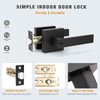 KNOBWELL 2 Pack Exterior Door Handles Matte Black Heavy Duty