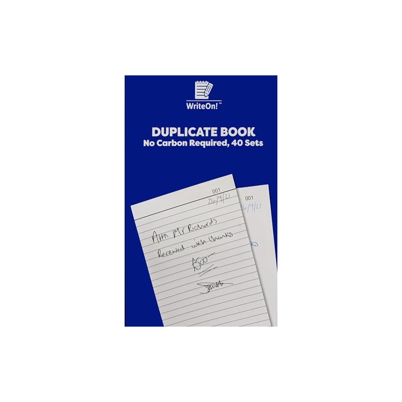 A5 Duplicate Book - Numbered 1-40 Pages - No Carbon
