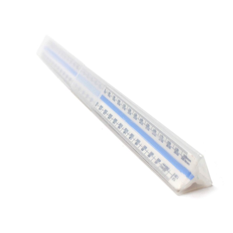 Artway 2302722 Plastic Triangular Scale Rule,Single, white