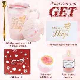 Get Well Soon Gifts for Women Men, Gift for Women, Thinking of You Gifts for Women, Cheer up Gifts for Women, Birthday Gifts for Women Friends, Pamper Gifts for Women, Hug Themed Gifts for Her