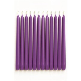 Dinil Purple Taper Candles – 10 Inch Tapered Candles Set of 12 – Unscented Taper Candles – Decorative Long Candlesticks for Decoration, Festival, Dinner, Party – Long Burning Time – Purple
