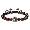 COAI Lion Red Tiger Eye Stone Beaded Bracelet for Men