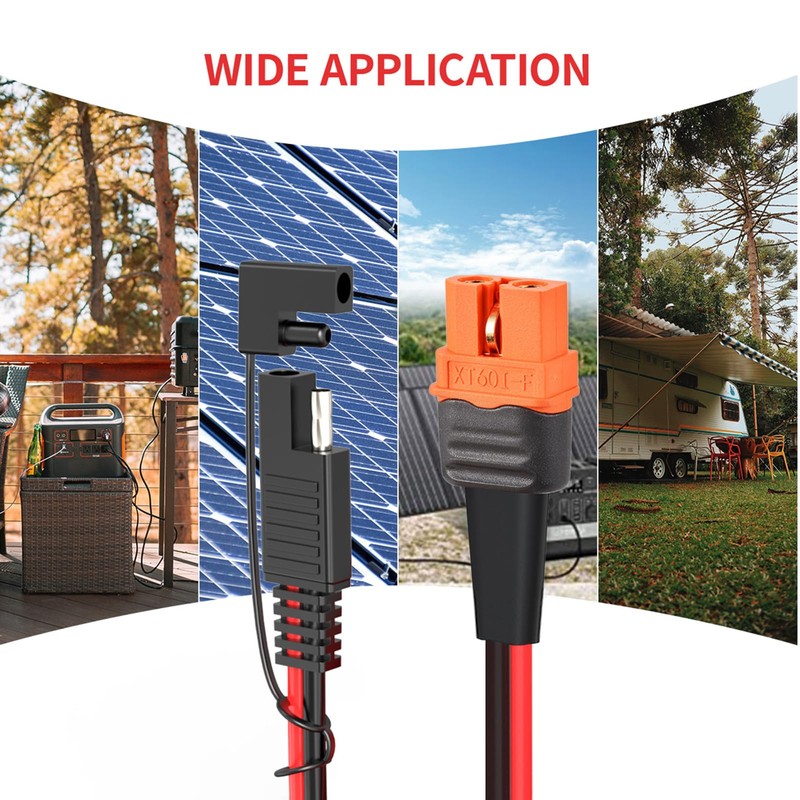 ELFCULB 10AWG XT60i to SAE Adapter Extension Cable with SAE