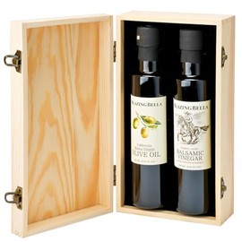 Blazing Bella Olive Oil and Balsamic Vinegar Two Bottle Gift Set (Traditional Aged Balsamic and Extra Virgin Olive Oil)