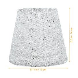 HEMOTON Table Lampshades, Small Clip-on Lampshade, E14 Light Protection, Glitter Lampshade for Living Room, Bedroom, Table, Desk, Floor Lamp, Decoration, 14 x 13 cm