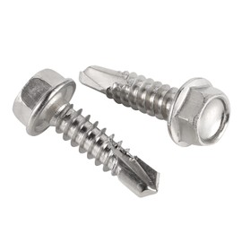 Mellewell #8 x 1/2" Hex Washer Head Self Drilling Screws, Self Tapping Sheet Metal Screws, 410 Stainless Steel, 100 PCS