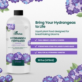 16oz Hydrangea Fertilizer - Makes 16 Gallons of Hydrangea Plant Food, Hydrangeas Indoor Plant Fertilizer Liquid for Lush Growth, Strong Stems, and Vibrant Blooms, Nutrient-Rich Flower Food