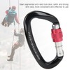 Mountaineering D Locking Carabiner Clips Alloy Heavy Duty Carabiner for