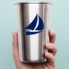 ANGDEST CLUB Decal Stickers of Sailboat 13 (Navy Blue) Premium