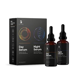 Kit de Sérum de Día y Noche para Rostro de 60 ml C/U con 96% de Ingredientes Naturales. Adicionado con Vitamina C y Ácido Hialurónico. Skincare Antiar
