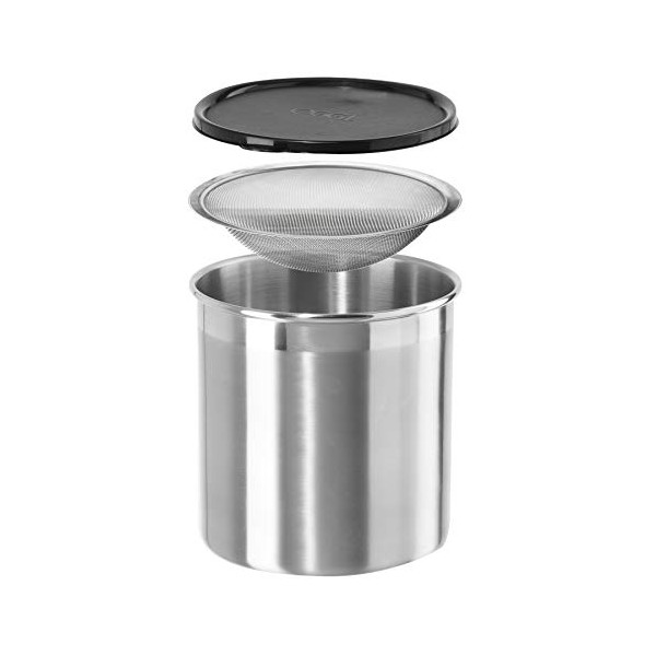 OGGI Cooking Grease Container, 4 Quart, Stainless Steel
