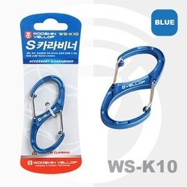 Woosinbelov S Carabiner WS-K10 Blue 1388 Mountaineering Fishing Camping Hook Fashion accessories 2ea