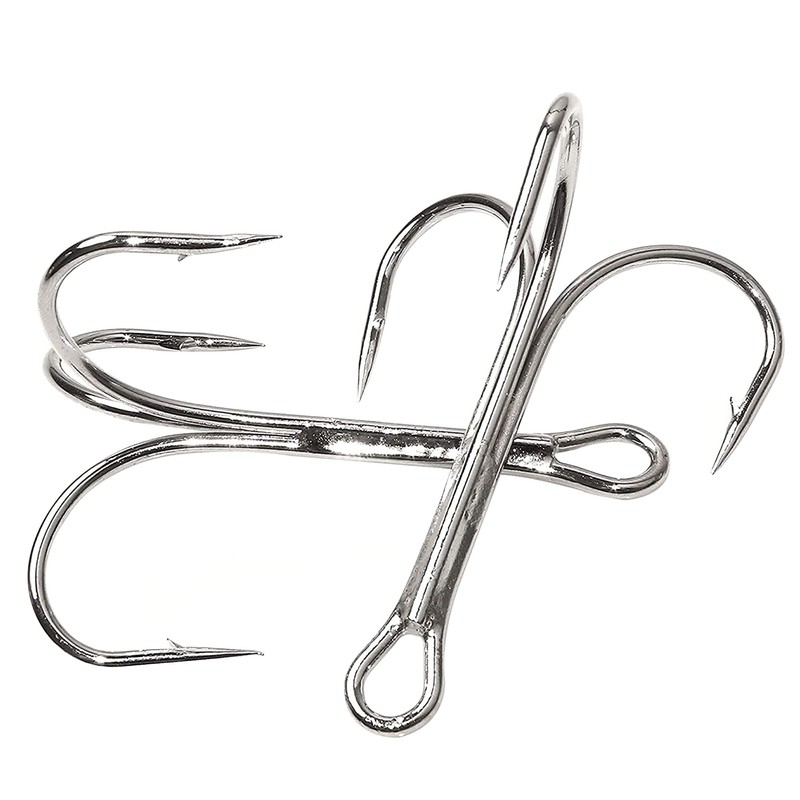 Treble Hooks Strong Large Format Fishing Hooks Sea Fishing Saltwater