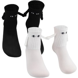 Dokpav 4 Par Calcetines Pareja Con Manitas Magneticos, Sosteniendo Mano Socks De Animal Novedad, Calcetines Divertidos Magnéticos, Divertido Tubo Medio Lindo, Regalos Para Parejas, Mujeres, Hombres