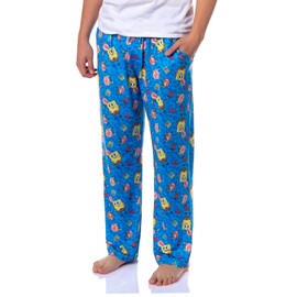 Spongebob Squarepants Men's Gary The Snail Sleep Pajama Pants for Adults (X-Large) Blue