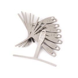 StewMac Understring Radius Gauge Tool, Set of 9, Standard Width for Guitar Setup, Stainless Steel