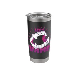 Let's Vamp Saying with Vampire Fangs Stainless Steel Insulated Tumbler