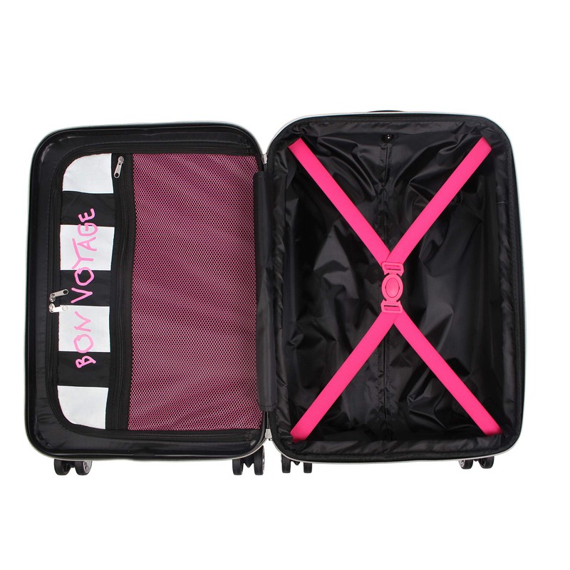 Betsey Johnson 26 Inch Checked Luggage Collection - Expandable Scratch