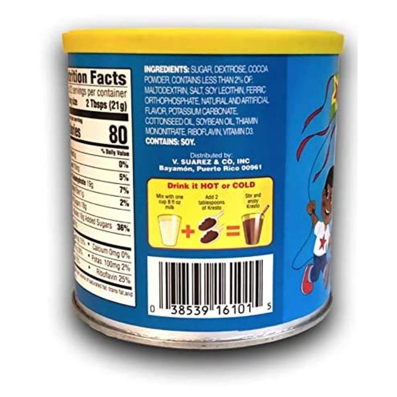 Kresto Instant Chocolate, Chocolatina Instantanea 16oz (Pack of 3)