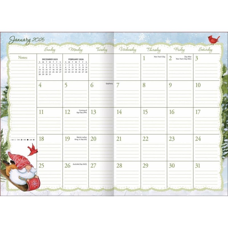Lang Companies, Gnome Sweet Gnome 2026 Planner, 8.5'' X 12'',