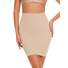 AliyaFeng - Faja moldeadora de cuerpo para mujer, con control de abdomen, sin costuras, moldeadora, Desnudo/, Large