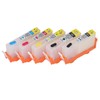 5PCS Ink Cartridge Set BK C M Y Smooth Ink