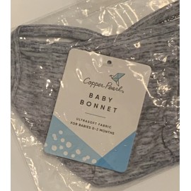 Copper Pearl Baby Bonnets by Copper Pearl for Babies 0-3 Months,NB New with Tags, Asher, Gray