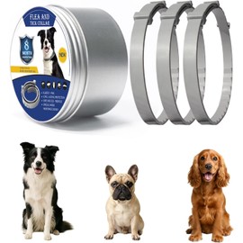 3 Pieza Collar para Perro,Collar Impermeable,Cuello Ajustable,Prevención 24 Meses,Más de 8 Semanas de Uso,para Perros pequeños, medianos, Grandes Perros Chica,Chico Perro