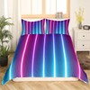 Homewish Abstract Ombre Duvet Cover Single,Pink Blue Teal Neon Bedding